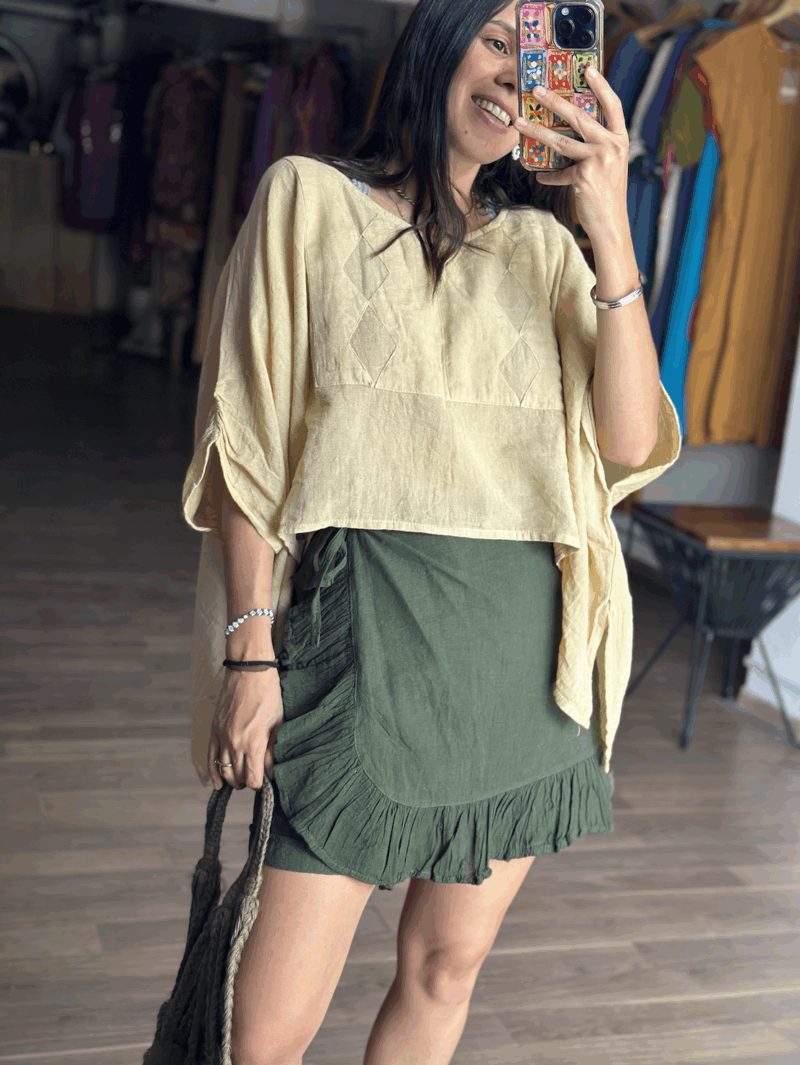 Falda Short Lucia Verde Militar - Imagen 4